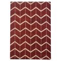 Jensendistributionservices 10 x 14 ft. Hand Knotted Wool Geometric Rectangle Area Rug, Red & Beige MI1552384